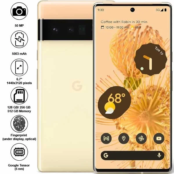 Google Pixel 6 Pro  smartphone, available at Mobitel UK